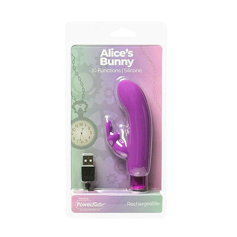 BMS Factory PowerBullet Alices Bunny Rechargeable Bullet Vibrator with Rabbit Sleeve - Bullet Vibrators