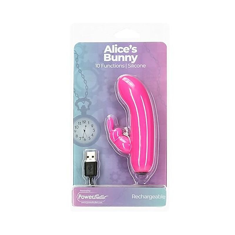 BMS Factory PowerBullet Alices Bunny Rechargeable Bullet Vibrator with Rabbit Sleeve - Bullet Vibrators