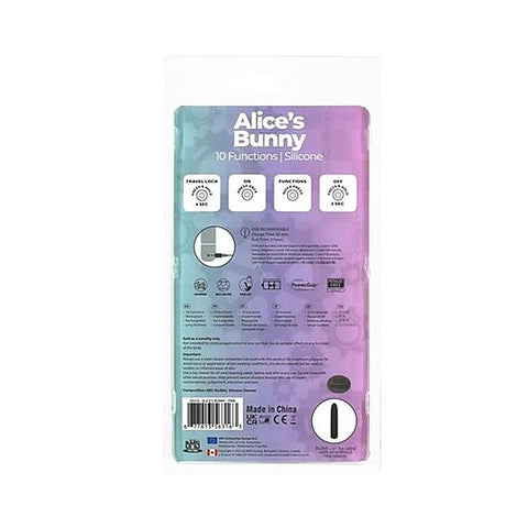 BMS Factory PowerBullet Alices Bunny Rechargeable Bullet Vibrator with Rabbit Sleeve - Bullet Vibrators