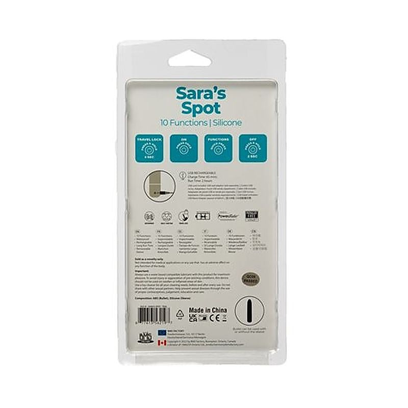 BMS Factory Power Bullet Saras Spot 10 Functions G Spot Vibrator USB Rechargeable - G-Spot Vibrators