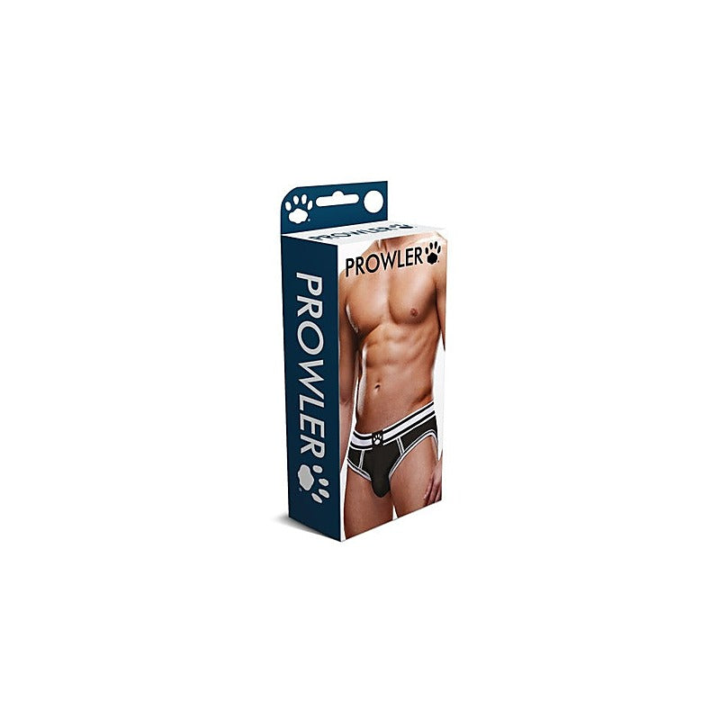 Open Back Stylish Backless Mens Brief Black/White by Prowler - Mens Briefs And Boxers