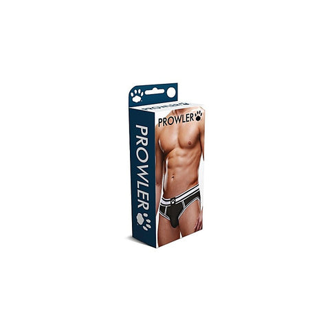 Open Back Stylish Backless Mens Brief Black/White by Prowler - Mens Briefs And Boxers