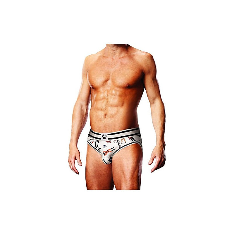 Leather Pride Open Elastic Waistband Brief by Prowler - Mens Briefs And Boxers