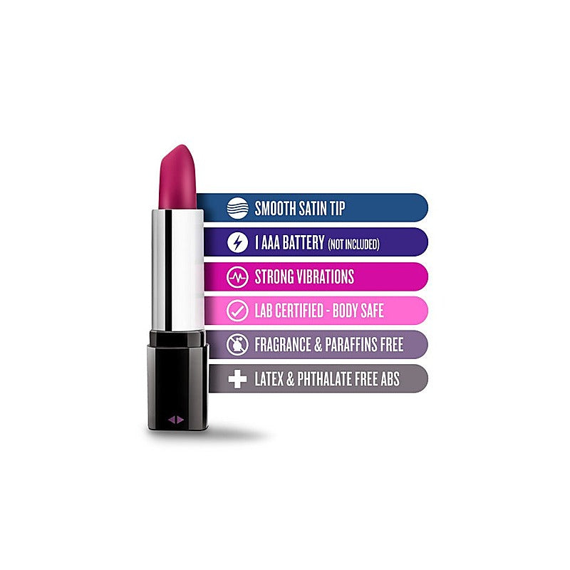 Rose Lipstick Mini & Slim Vibrator by Blush Novelties - Mini & Slim Vibrators