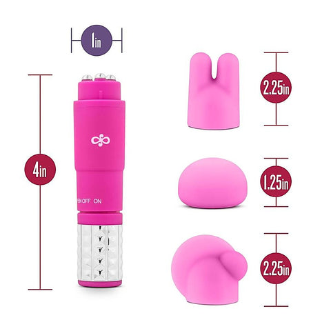 Rose Revitalize Silicone Adult Massage Kit with 3 Attachments - Sex Kits