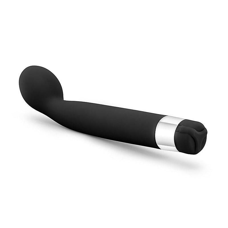 Rose Scarlet G 8.5 Inch G Spot Vibrator Black with Curved Bulbous Tip - G-Spot Vibrators