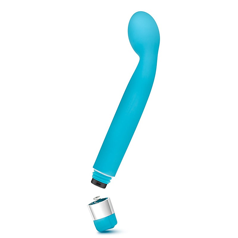 Rose Scarlet G 8.5 Inch G Spot Vibrator Black with Curved Bulbous Tip - G-Spot Vibrators