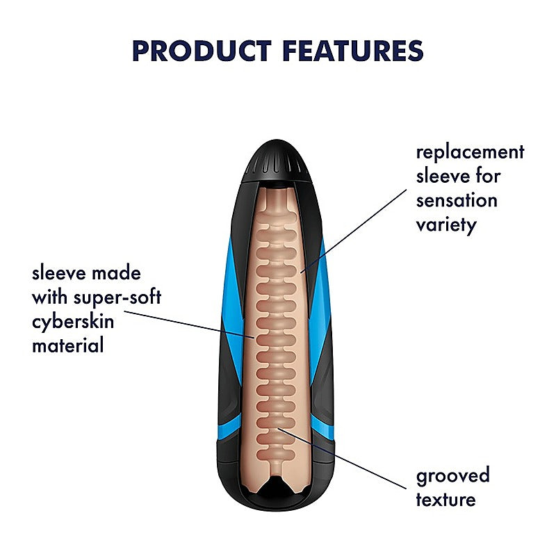 Chambers of Pleasure Mens Penis Sleeve by Satisfyer - Penis Sleeves and Extenders