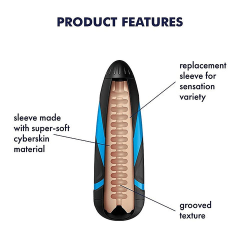 Chambers of Pleasure Mens Penis Sleeve by Satisfyer - Penis Sleeves and Extenders