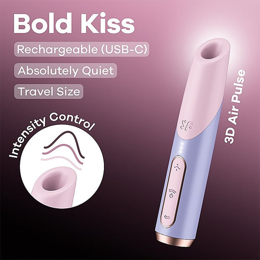 Bold Kiss Travel Size Air Pulse Clitoral Sex Toy - Clit Ticklers and Pulsators