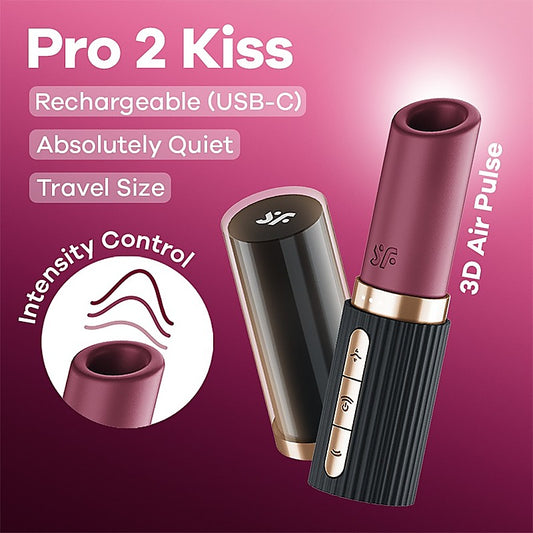 Pro 2 Kiss Usb Rechargeable Clitoral Massager By Satisfyer - Clit Ticklers and Pulsators