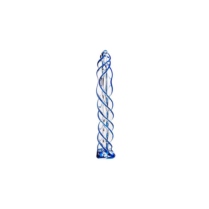 Premium Sexus Blue Helix Glass Dildo by ToyFa - Glass Sex Toys