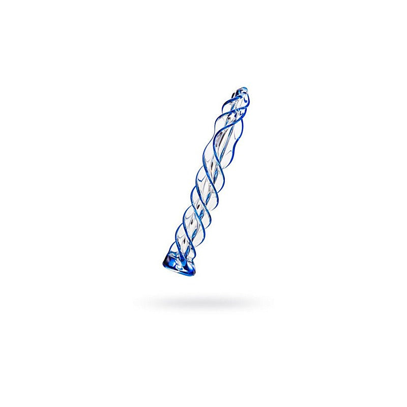 Premium Sexus Blue Helix Glass Dildo by ToyFa - Glass Sex Toys