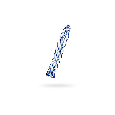 Premium Sexus Blue Helix Glass Dildo by ToyFa - Glass Sex Toys