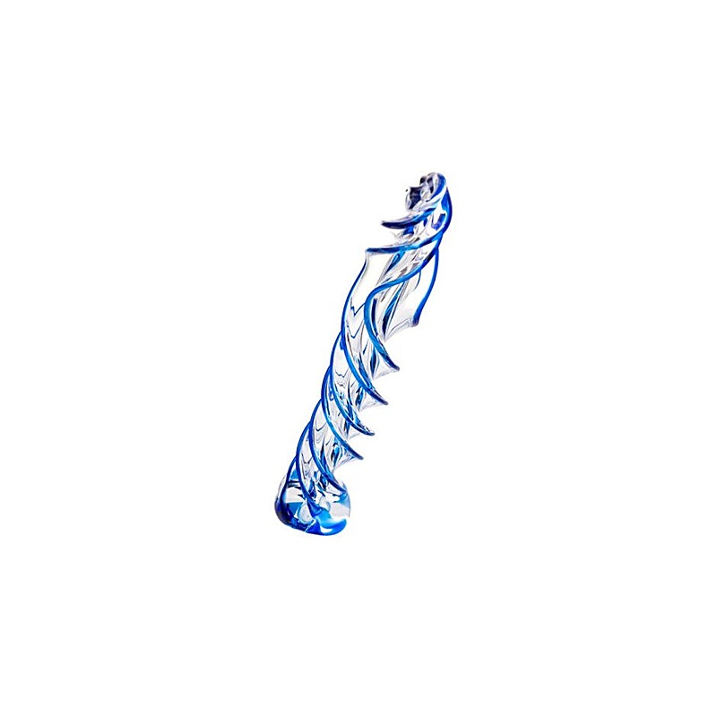 Premium Sexus Blue Helix Glass Dildo by ToyFa - Glass Sex Toys