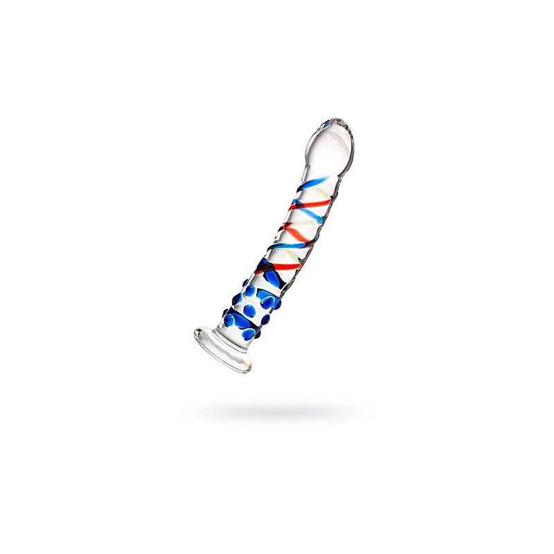 Sexus Blue Tip Suction Cup Glass Dong by ToyFa - Glass Sex Toys