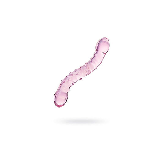 Sexus Pink 19.5cm Double Ended Glass Dildo by ToyFa - Glass Sex Toys