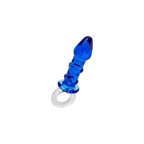 Sexus Glass Butt Plug 16cm Navy Blue by ToyFa - Butt Plugs