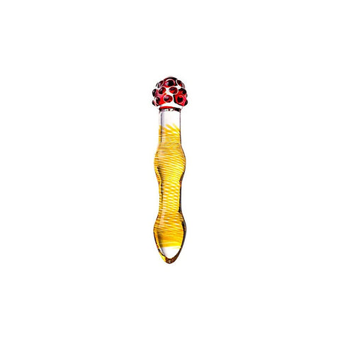 Sexus Glass Dildo 20.5cm Yellow & Red by ToyFa - Glass Sex Toys