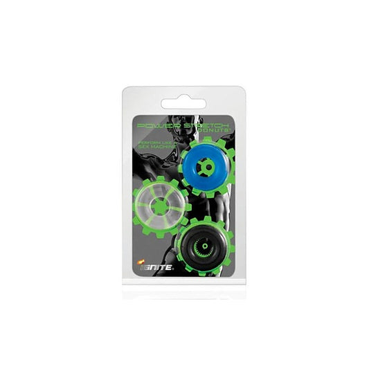 Power Stretch Donuts 3 Piece Men's Cock Ring by SI Novelties - Cock Ring Sets