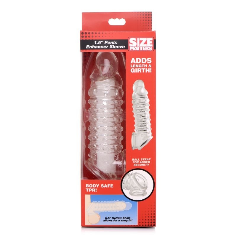 Size Matters Men's Penis Enhancer Sleeve by XR Brands - Penis Sleeves and Extenders