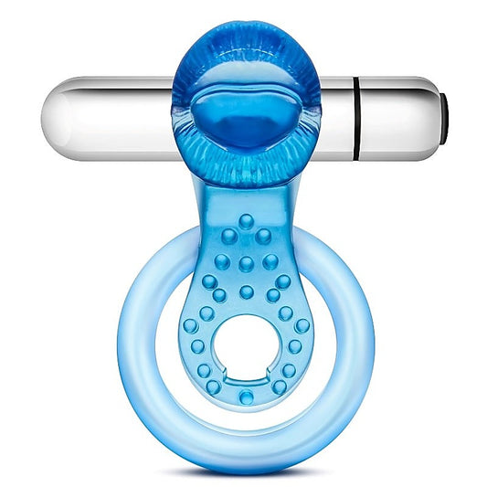 Stay Hard 10 Function Vibrating Tongue Cock Ring - Vibrating Cock Rings