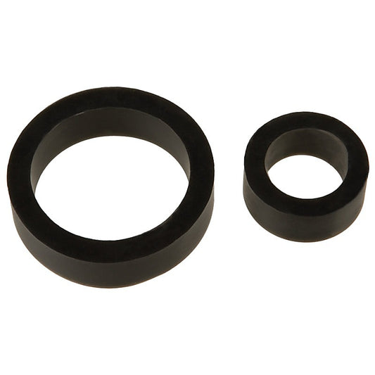 Stretchy Silicone Cock Rings Double Pack by Doc Johnson - Stretchy Cock Rings