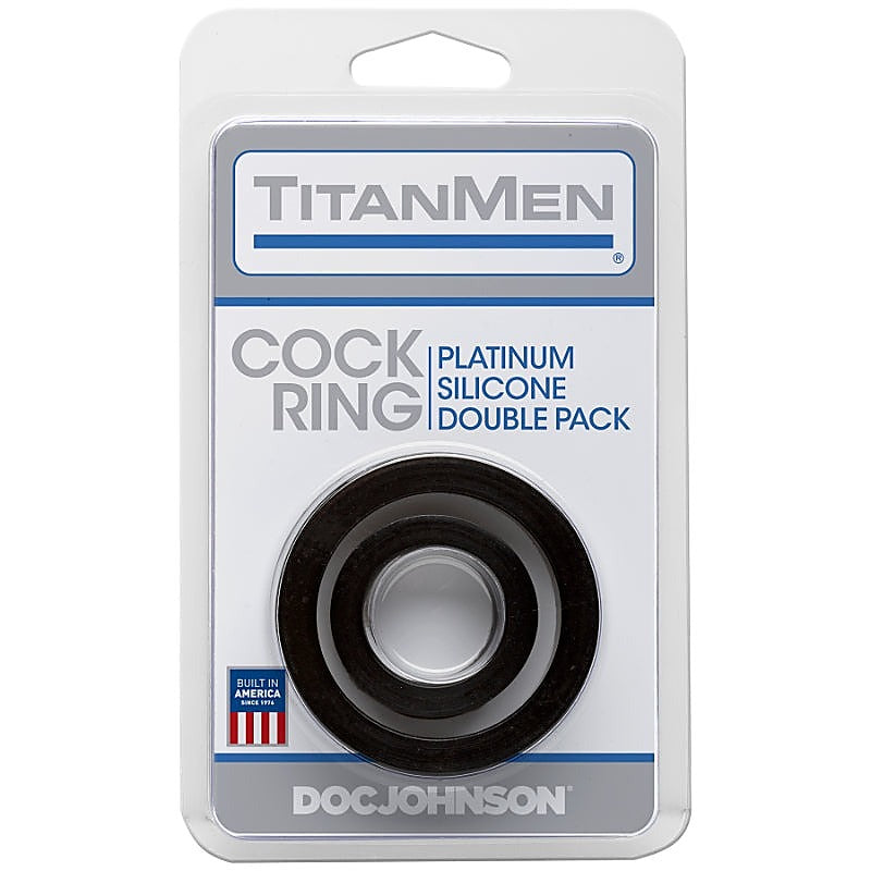 Stretchy Silicone Cock Rings Double Pack by Doc Johnson - Stretchy Cock Rings