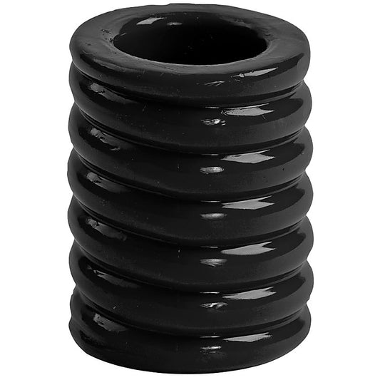Titanmen Ribbed Textured Stretchy Cock Cage by Doc Johnson - Male Chastity