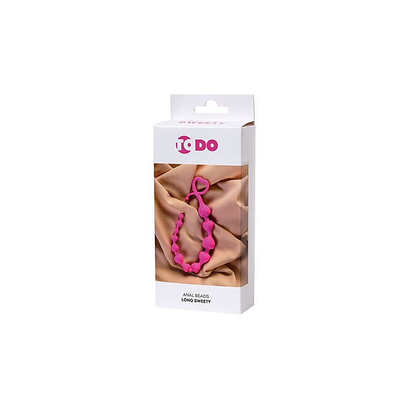 Sweety Long Pink 18.5cm Silicone Anal Chain by ToDo - Anal Beads and Balls