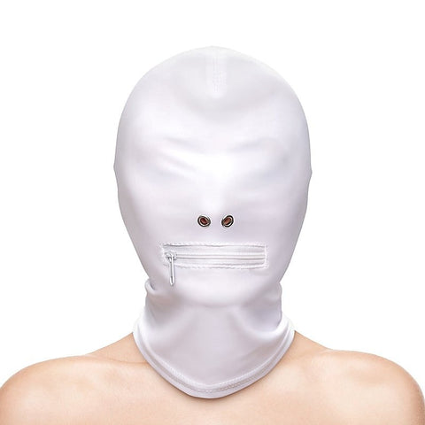 Premium Zippered Mouth Hood by NS Novelties - Bondage Hoods