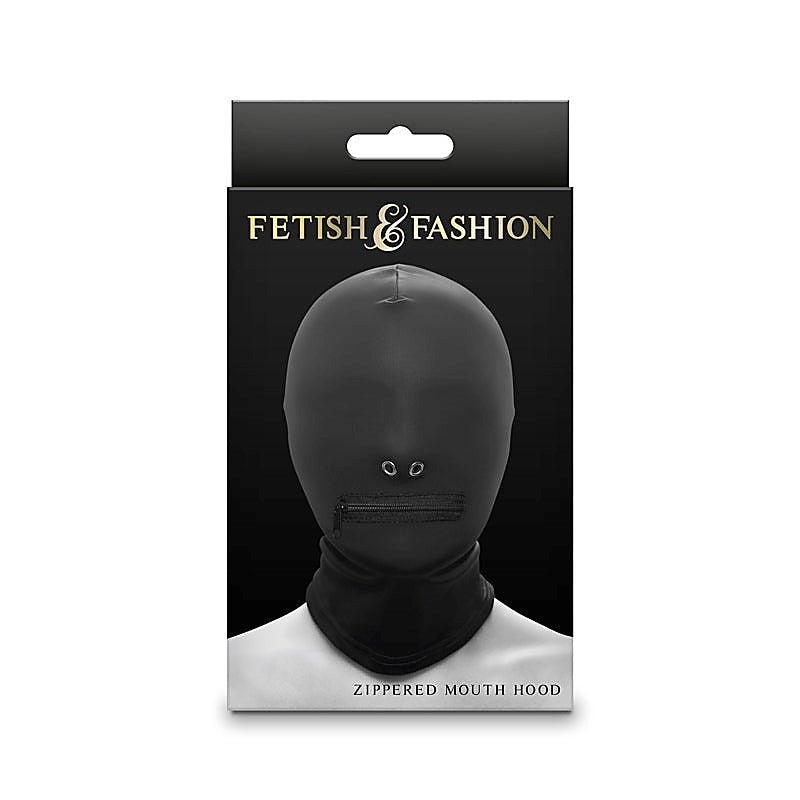 Premium Zippered Mouth Hood by NS Novelties - Bondage Hoods