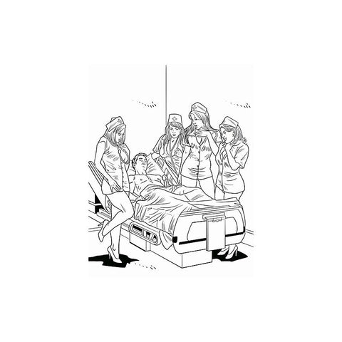 XXX Nurses Adult Coloring Book by Wood Rocket - Party Gifts and Novelties