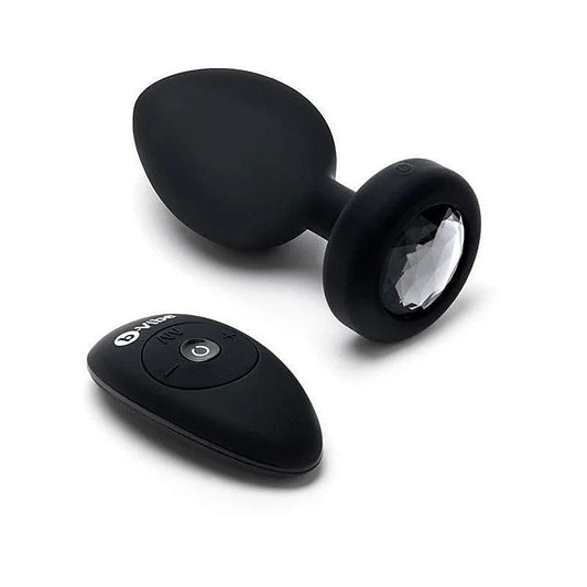 Vibrating Jewel Butt Plug XXL Black by B-Vibe - Butt Plugs