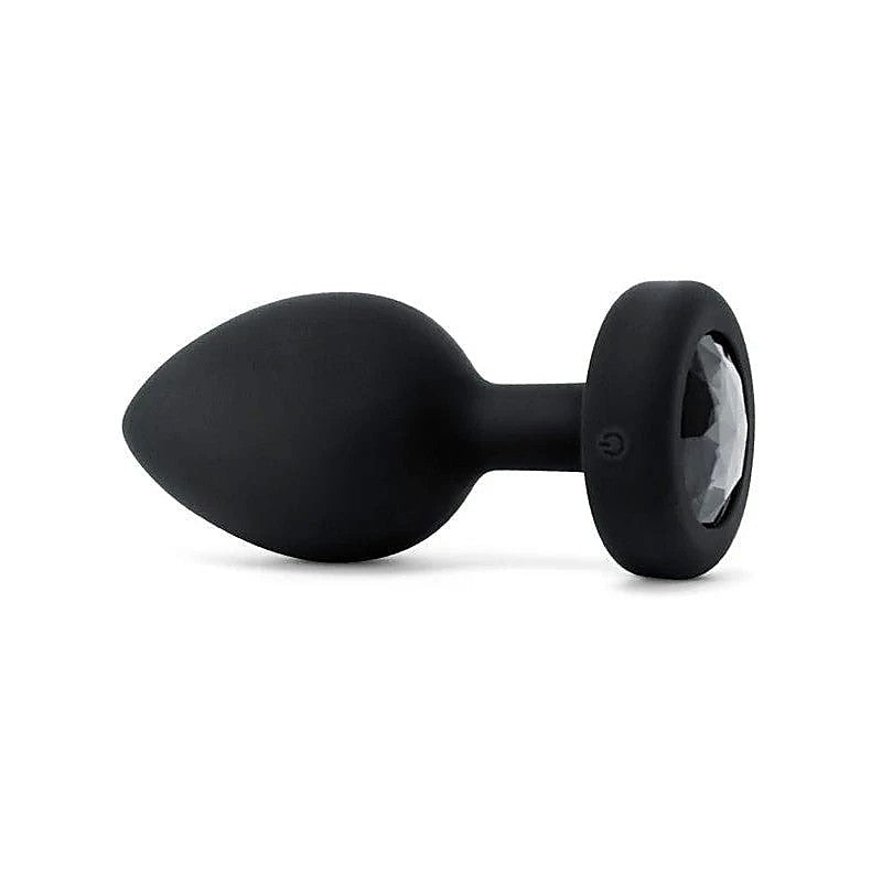 B Vibe Vibrating Jewel Butt Plug XXL Black Premium Anal Vibrator - Butt Plugs
