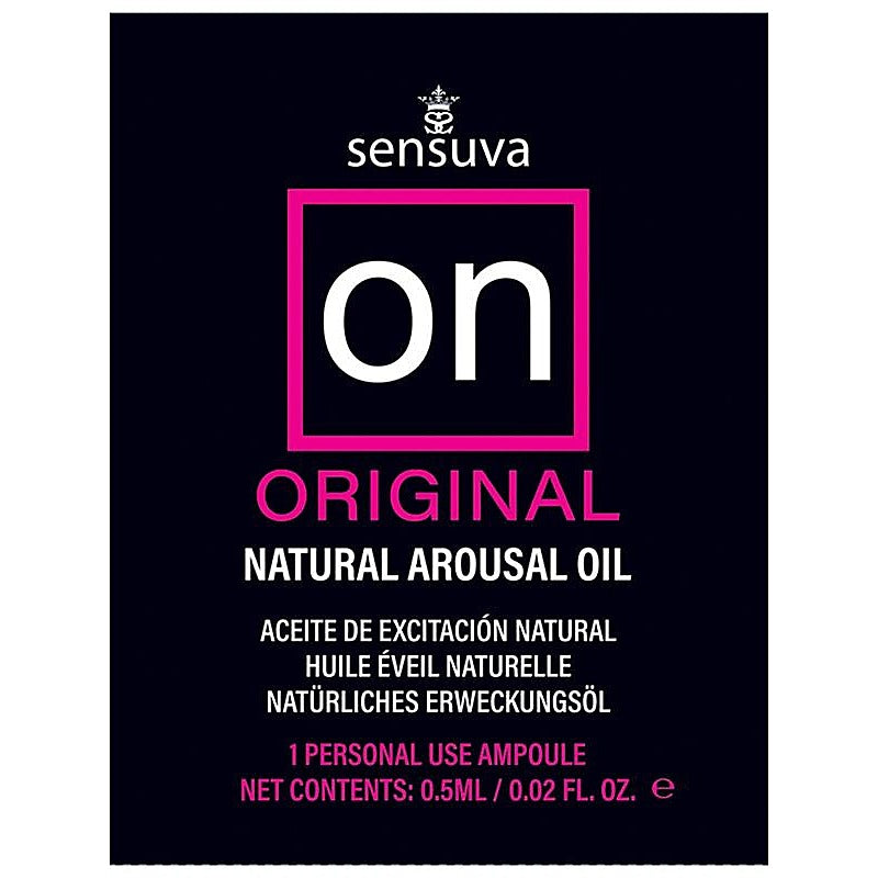 Sensuva On Original Arousal Adult Massage Oil Ampoule Single Use Stimulation - Massage Oils and Lubricants