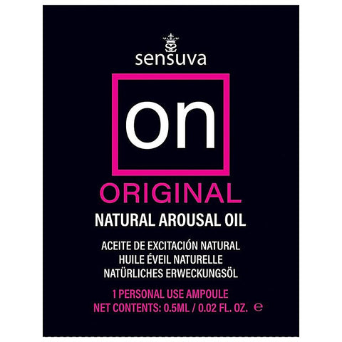 Sensuva On Original Arousal Adult Massage Oil Ampoule Single Use Stimulation - Massage Oils and Lubricants