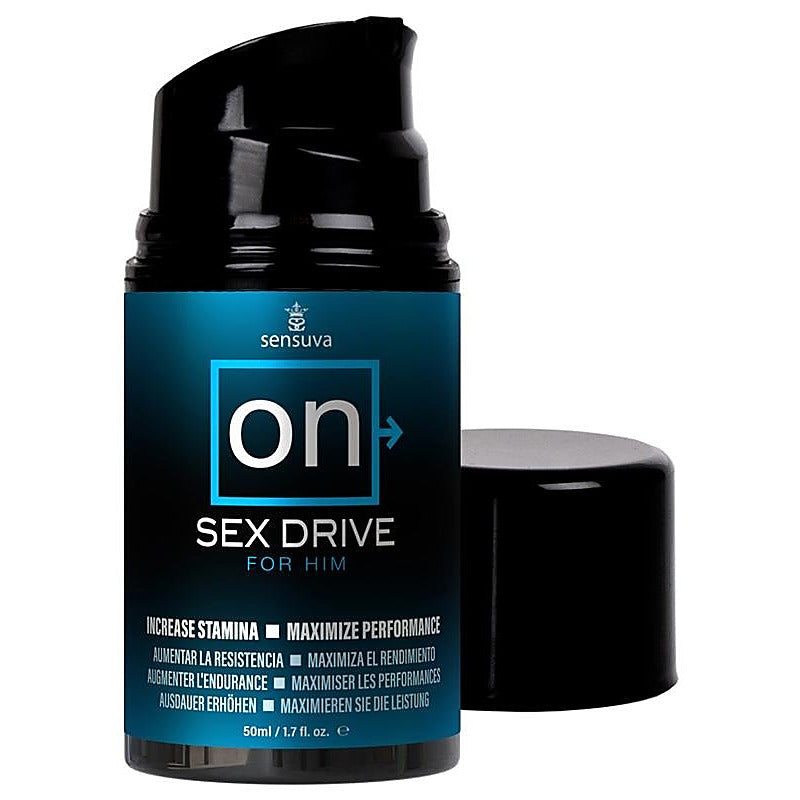 Sensuva On Sex Drive Performance Maximizer Gel For Him 50ml with DHEA - Delay and Excite Sprays