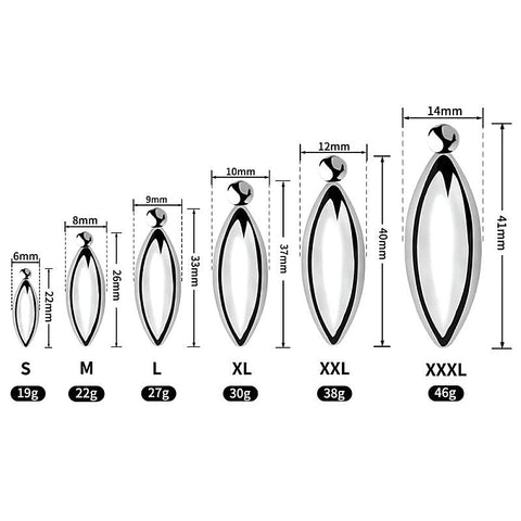 Oval Bullet Urethral Sound with Pull Ring by BDStyle - Urethral Sounds