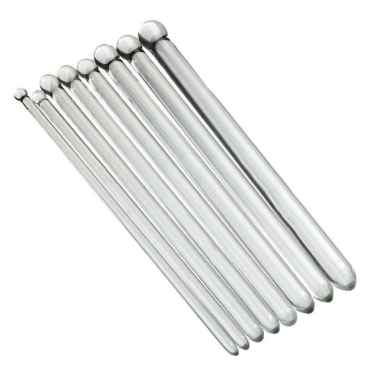 Clear Glass Smooth Male Urethral Plug Kit by BDStyle - Urethral Sounds