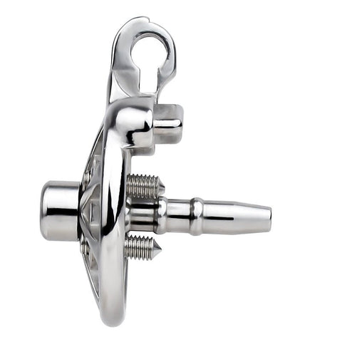 Spike Mens Chastity Cage With Metal Urethral Catheter - Male Chastity