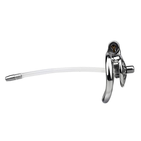 Spike Chastity Cage with Silicone Urethral Catheter - Male Chastity