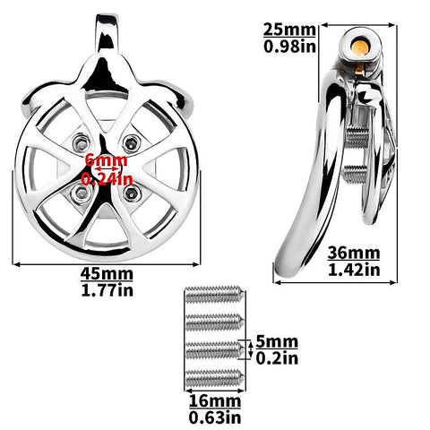 Spike Metal Mens Chastity Cage by BDStyle - Male Chastity