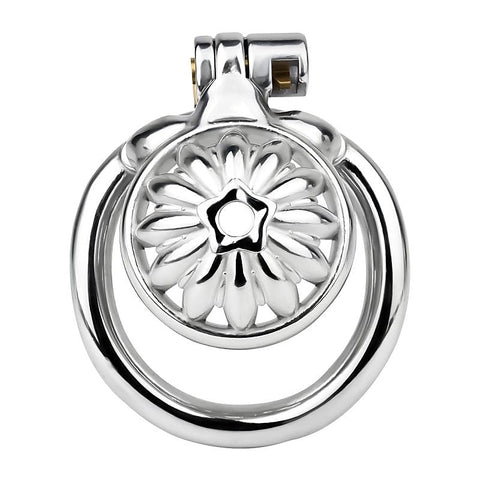 Sunflower Shape Steel Male Chastity Cage by BDStyle - Male Chastity