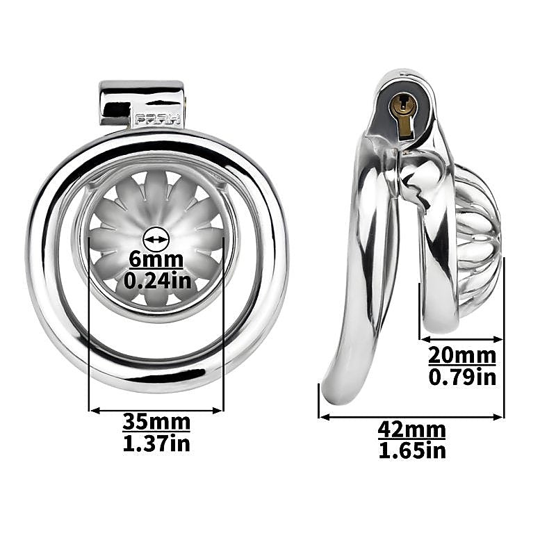 Sunflower Shape Steel Male Chastity Cage by BDStyle - Male Chastity