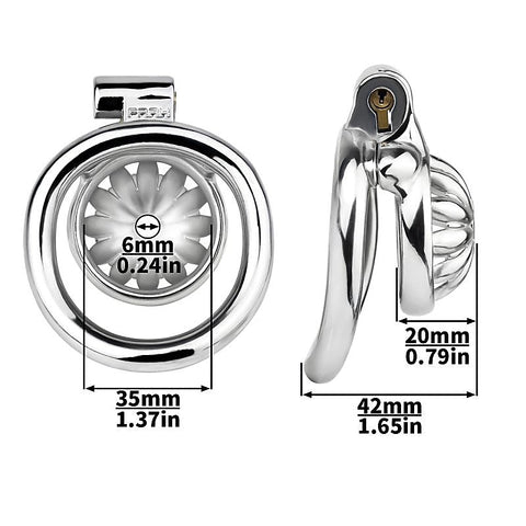 Sunflower Shape Steel Male Chastity Cage by BDStyle - Male Chastity