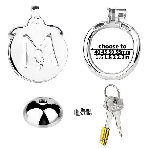 M Flat Metal Male Chastity Device Inverted by BDStyle - Male Chastity