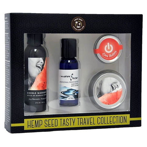 Hemp Seed Tasty Travel Collection Edible Intimate Products Set - Water Based Lubes