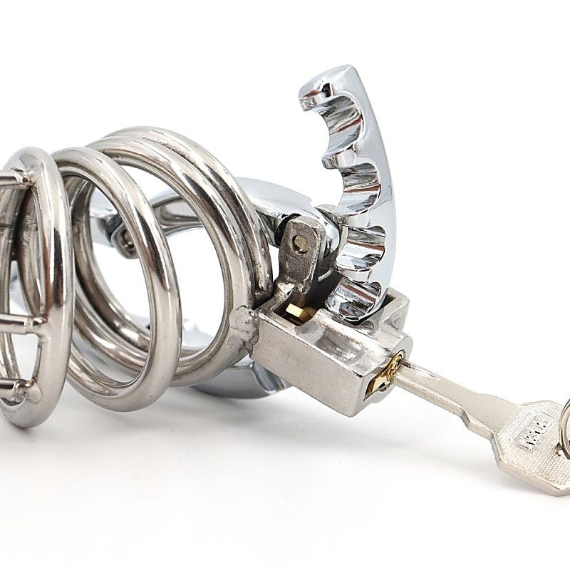 Tiny Gear Ring Mens Chastity Cage by BDStyle - Male Chastity