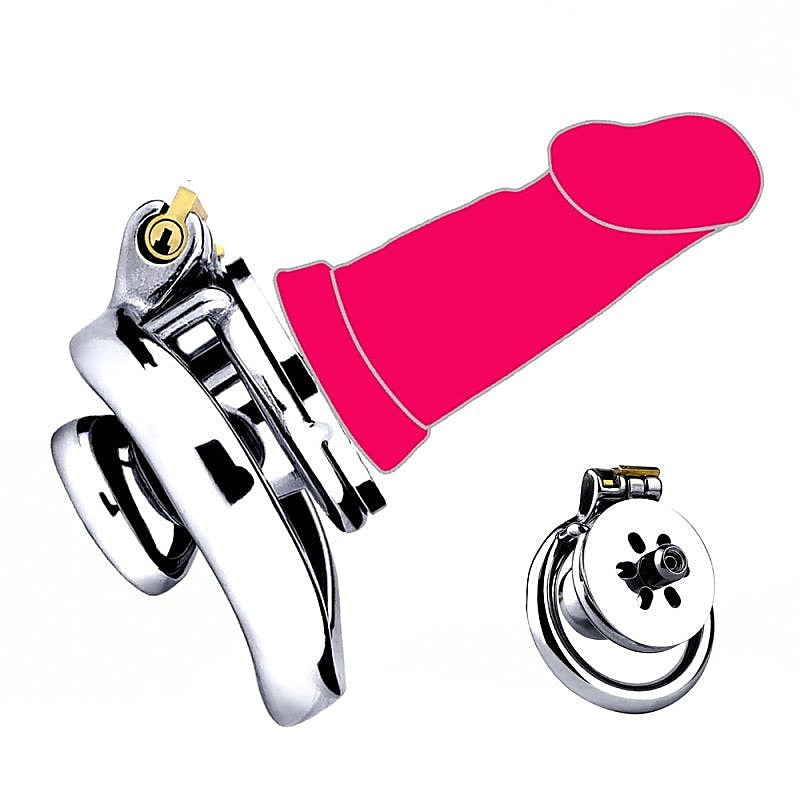 Stainless Steel & Silicone Male Chastity Bird Cage - Male Chastity